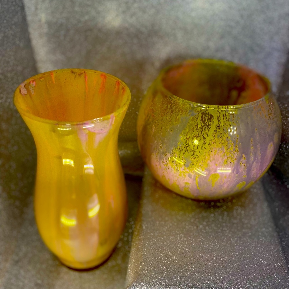 Hand crafted vases